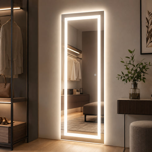 Espejo Led 120x50 Cm Rectangular Touch Envia Espejos