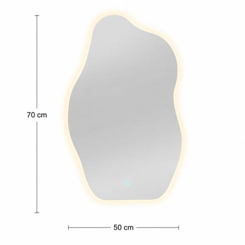 Espejo LED Touch 3 tonos amorfo 70x50 Envia Espejos