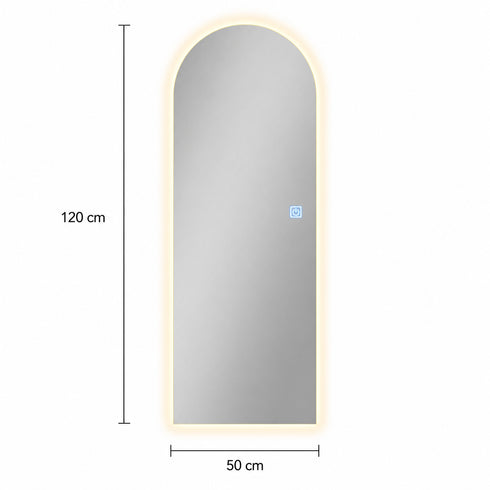Espejo LED Touch 3 tonos Arco 120x50 Envia Espejos