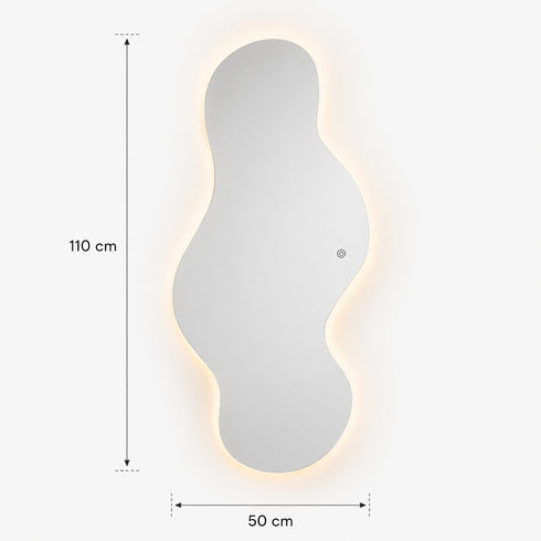 Espejo LED Touch 3 tonos Burbuja 110x50 Envia Espejos