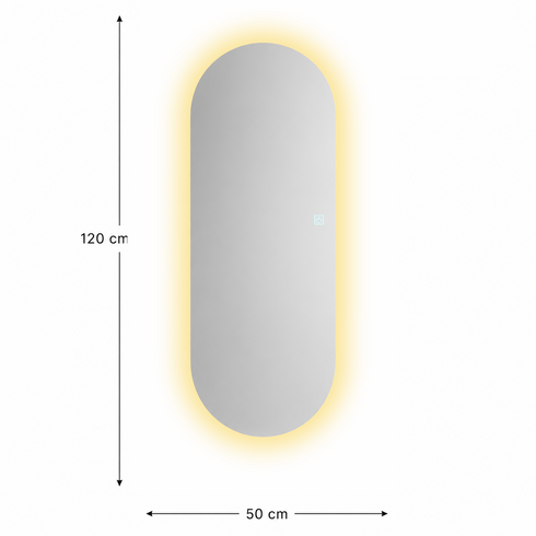Espejo LED Touch 3 tonos capsula 120x50 Envia Espejos
