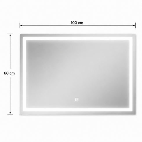 Espejo LED Touch 3 tonos Rectangular 100x60 Envia Espejos