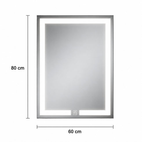 Espejo LED Touch 3 tonos Rectangular 80x60 Envia Espejos