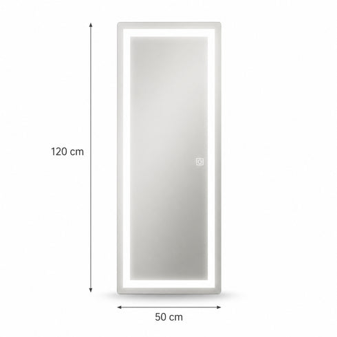 Espejo Led 120x50 Cm Rectangular Touch Envia Espejos