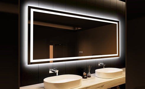 Espejo Led 120x50 Cm Rectangular Touch Envia Espejos