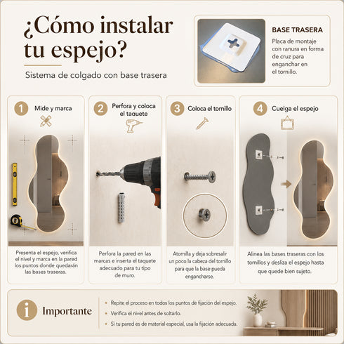 Espejo LED Touch 3 tonos Burbuja 110x50 Envia Espejos