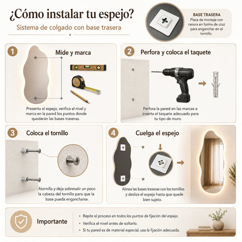 Espejo LED Touch 3 tonos Mar 110x50 Envia Espejos