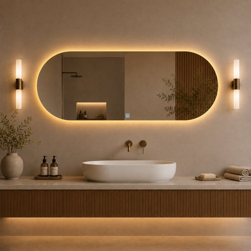 Espejo LED Touch 3 tonos capsula 120x50 Envia Espejos
