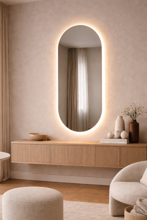 Espejo LED Touch 3 tonos capsula 120x50 Envia Espejos