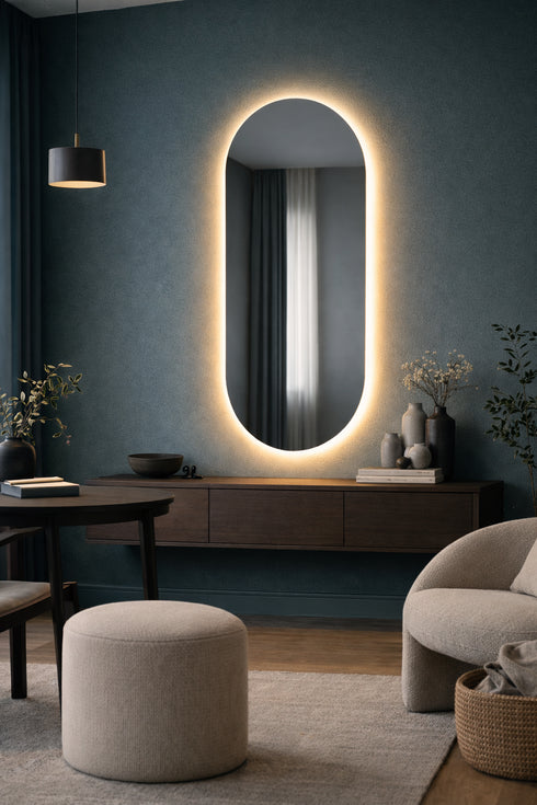Espejo LED Touch 3 tonos capsula 120x50 Envia Espejos