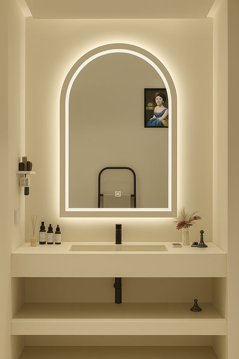 Espejo LED Touch 3 tonos arco 70x50 Envia Espejos
