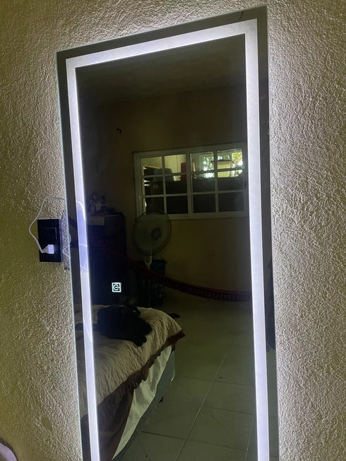 Espejo Led 120x50 Cm Rectangular Touch Envia Espejos