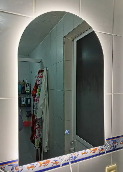 Espejo LED Touch 3 tonos arco 70x50 Envia Espejos sin esmerilado