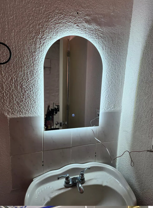 Espejo LED Touch 3 tonos arco 70x50 Envia Espejos sin esmerilado
