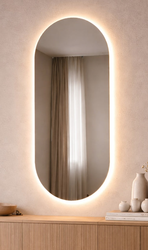 Espejo LED Touch 3 tonos capsula 120x50 Envia Espejos