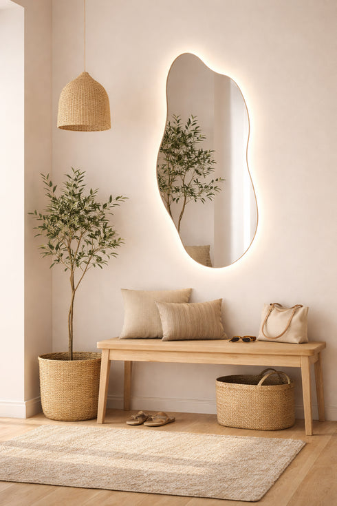 Espejo Led 100x50 Cm Irregular Touch Envia Espejos