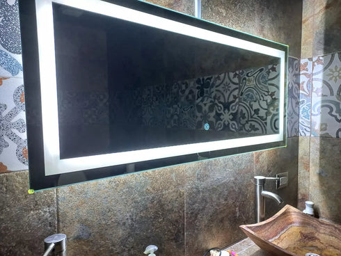 Espejo Led 120x50 Cm Rectangular Touch Envia Espejos