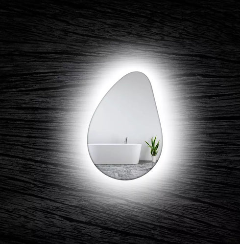 Espejo Led 70x50 Cm Gota Touch Envia Espejos