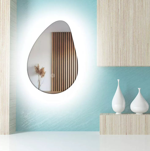 Espejo Led 70x50 Cm Gota Touch Envia Espejos