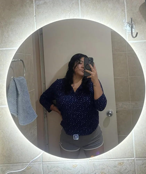 Espejo Led 60 Cm Redondo S/m Circulo Touch Envia Espejos