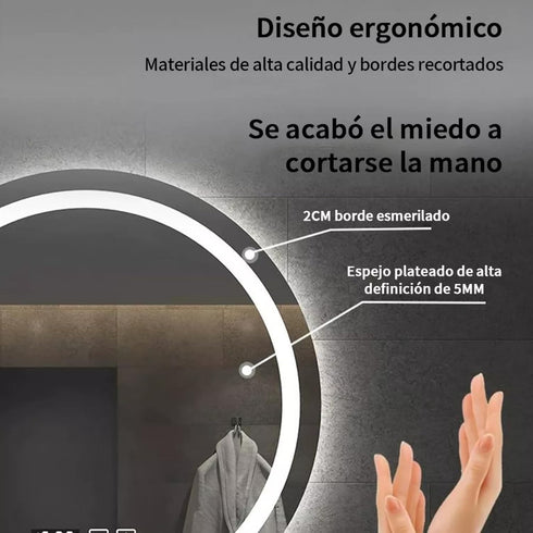 Espejo Led Touch Luz fria y calida Envia Espejos