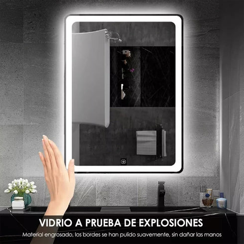 Espejo Led Touch Luz fria y calida Envia Espejos