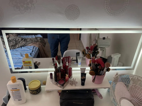 Espejo Led 110x40 Cm Rectangular Touch Envia Espejos