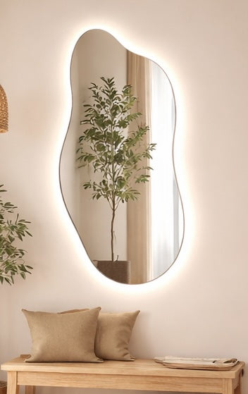 Espejo Led 100x50 Cm Irregular Touch Envia Espejos