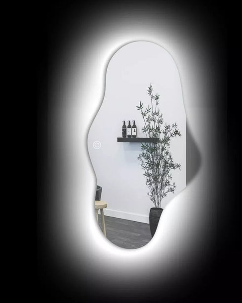 Espejo Led 100x50 Cm Asimetrico Touch Envia Espejos
