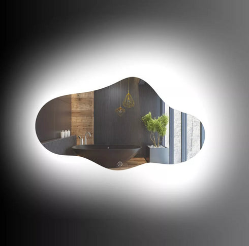 Espejo Led 100x50 Cm Asimetrico Touch Envia Espejos